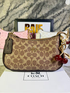 Coach Teri Shoulder Bag In Signature Canvas - Tan Brown